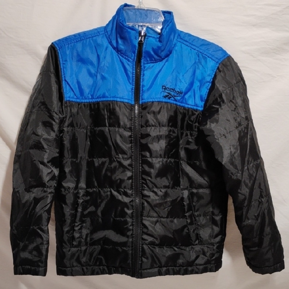 (D-24) Reebok Boys Large Black & Blue Jacket Great Condition